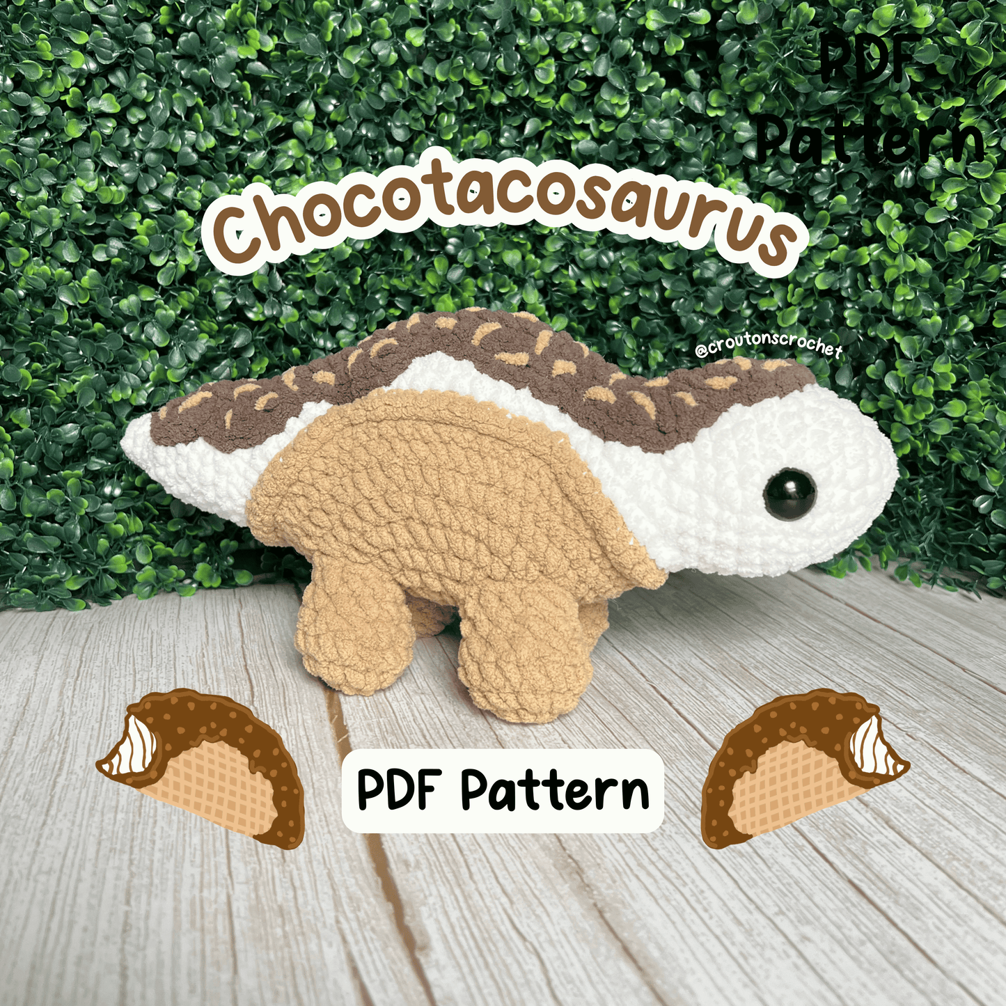 Dessert Dinosaurs Crochet Pattern Bundle [PDF FILE]