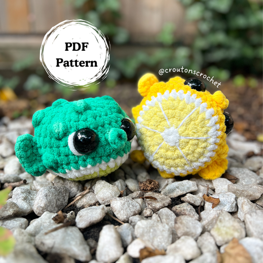 Puckerfish Crochet Pattern (Citrus Pufferfish) [PDF FILE]