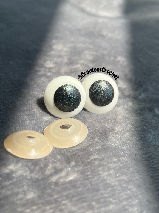 20mm Glitter Derp Safety Eyes (with washers)