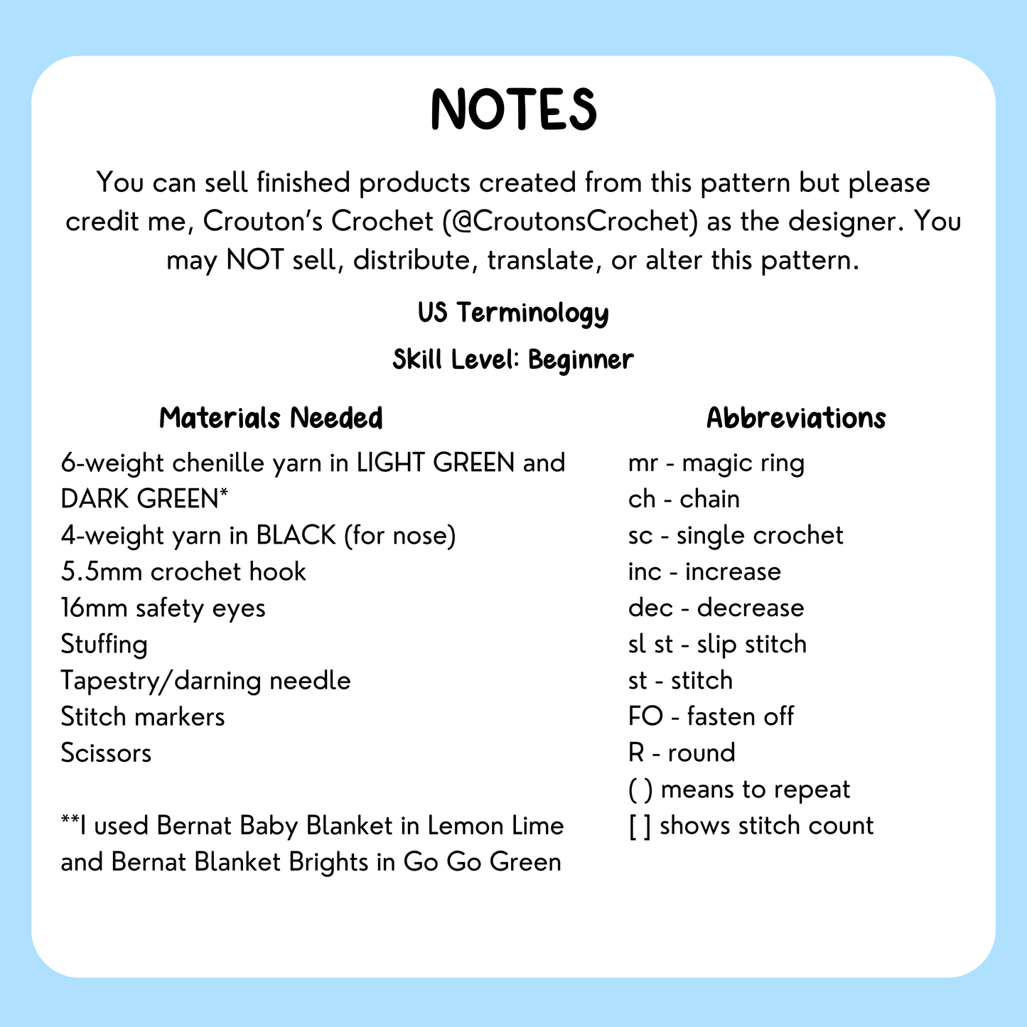 Bun-Peas Crochet Pattern [PDF FILE]