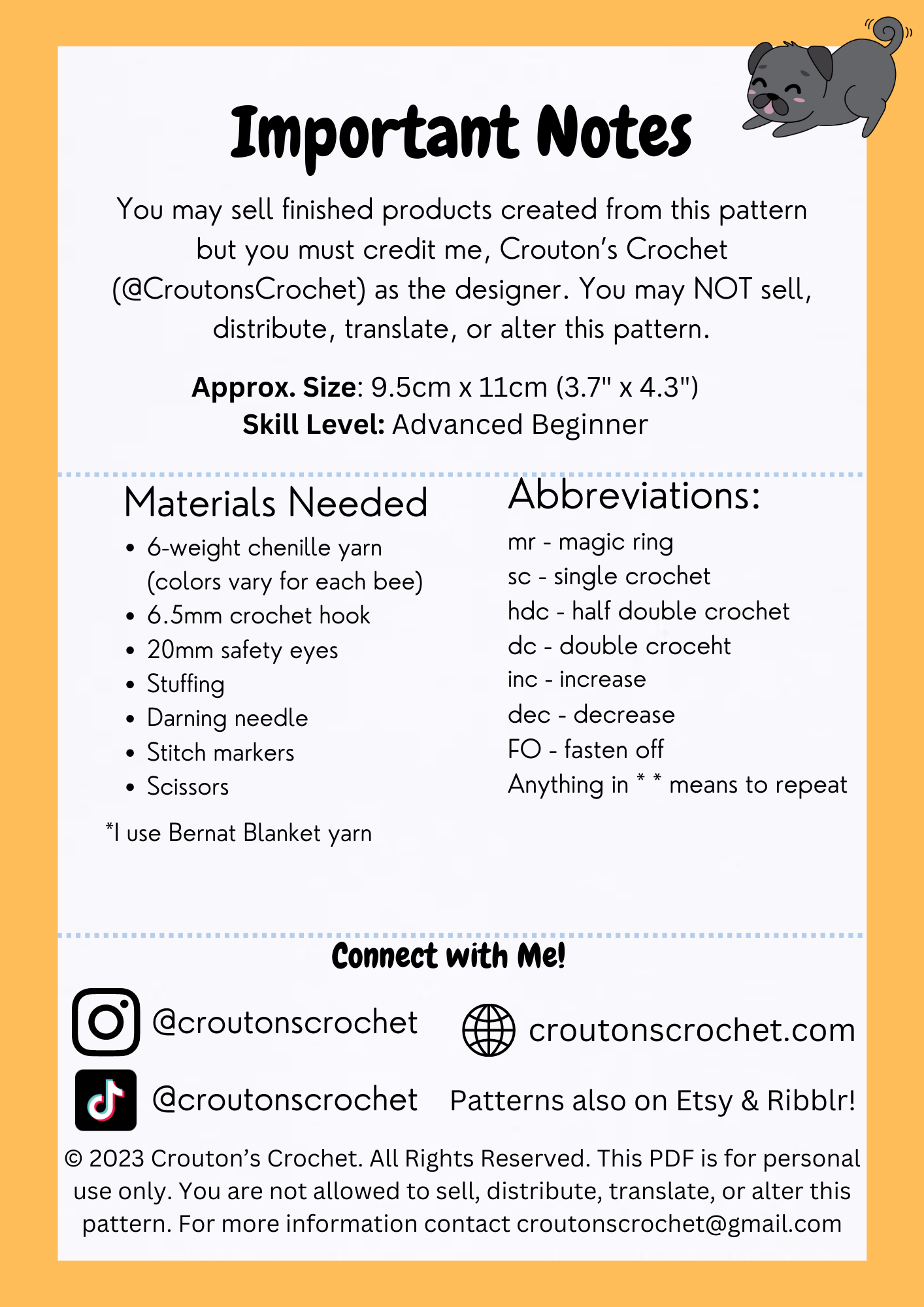 4-in-1 Bee-sties Crochet Pattern [PDF FILE]
