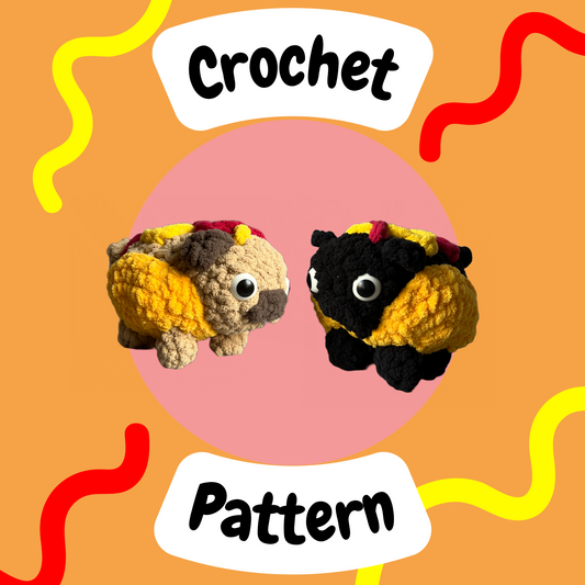 Hot Dog Pug Crochet Pattern [PDF FILE]