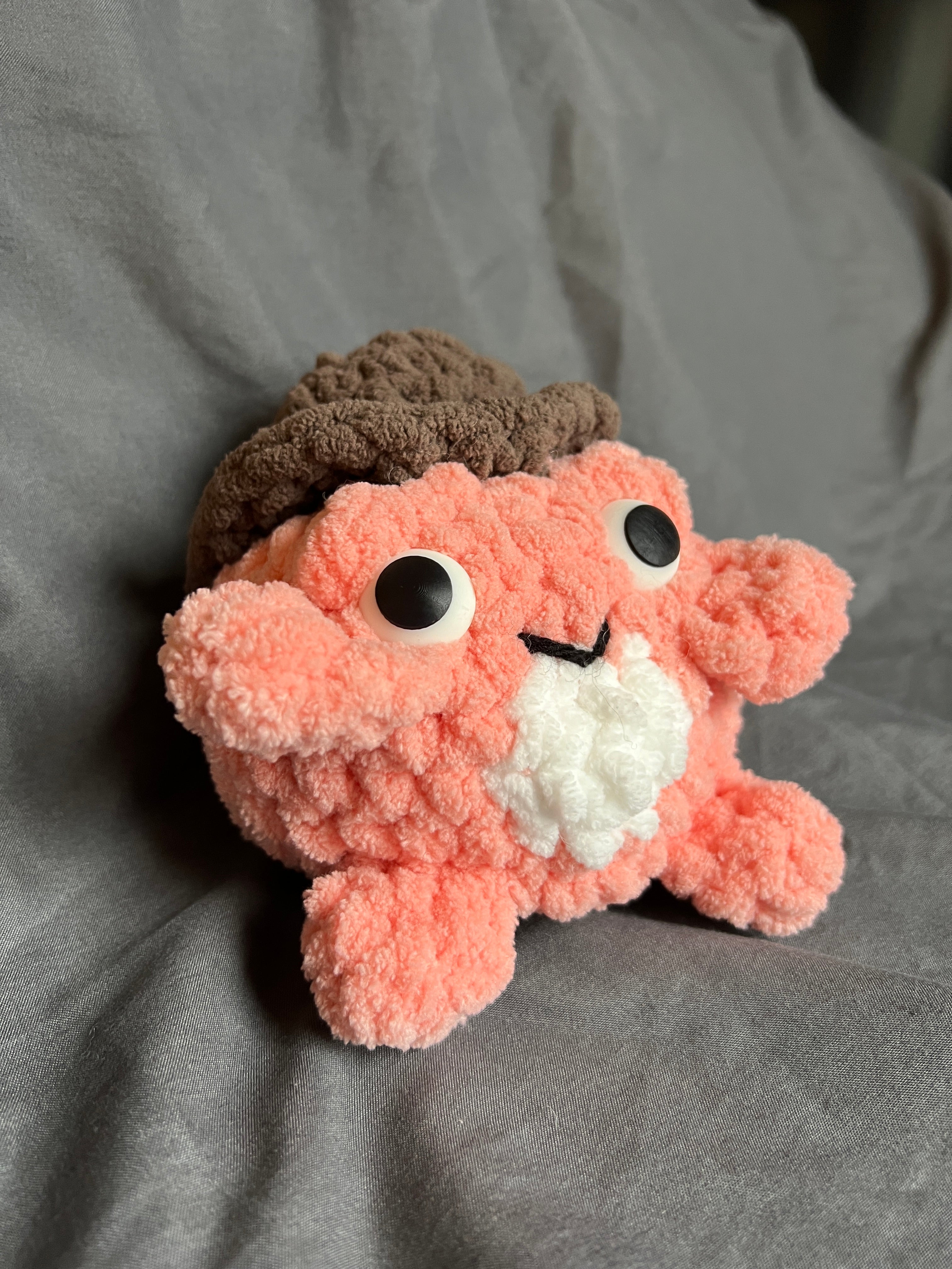 Cowboy Frog Plushie Crouton's Crochet