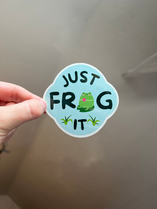 Just Frog It Sticker