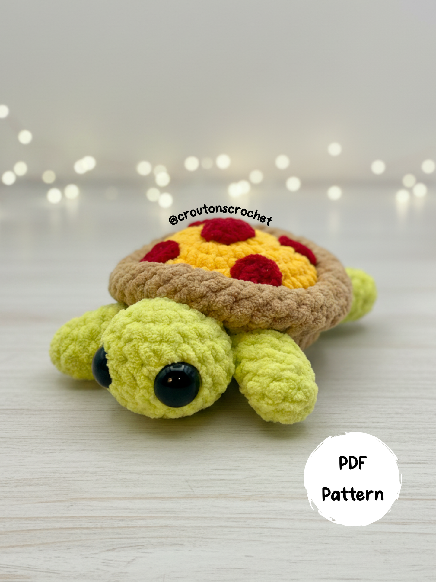 Pizza Turtle Crochet Pattern [PDF FILE]