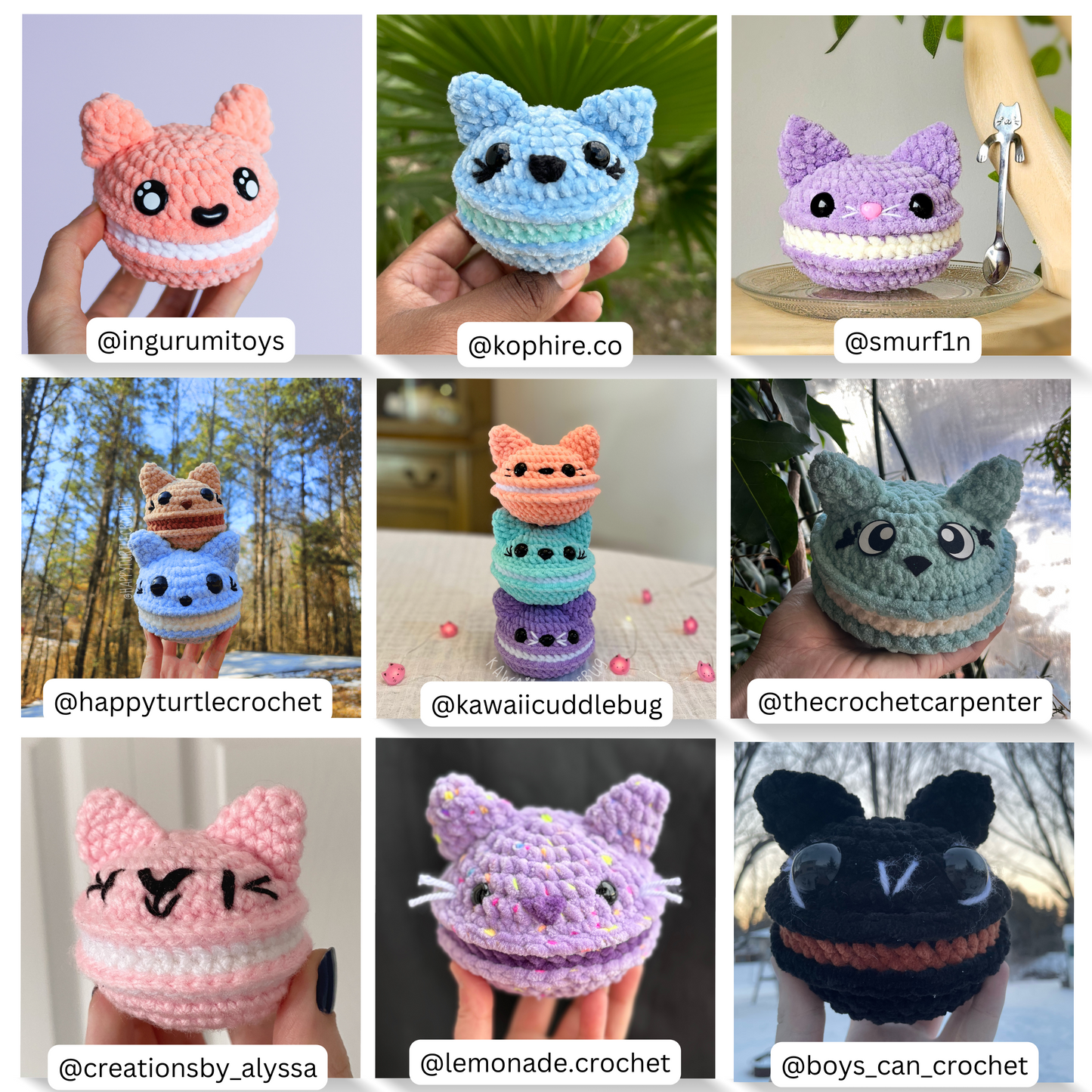 Meowcaron Crochet Pattern [PDF FILE]