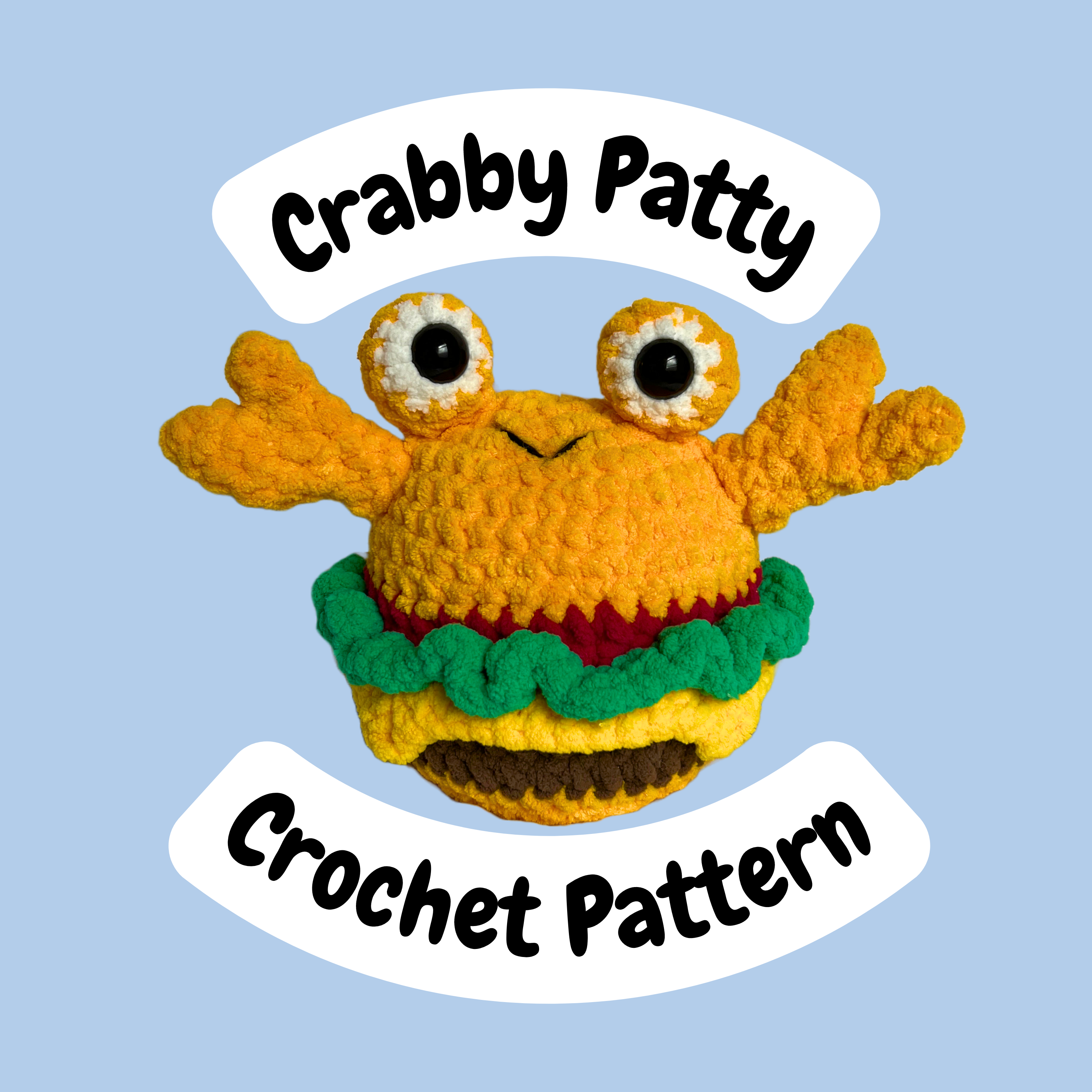 Crabby Patty Crochet Pattern [PDF FILE] – Crouton's Crochet