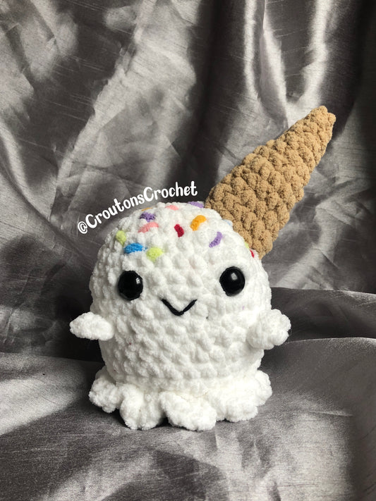 Ice Scream Ghost Stuffed Animal