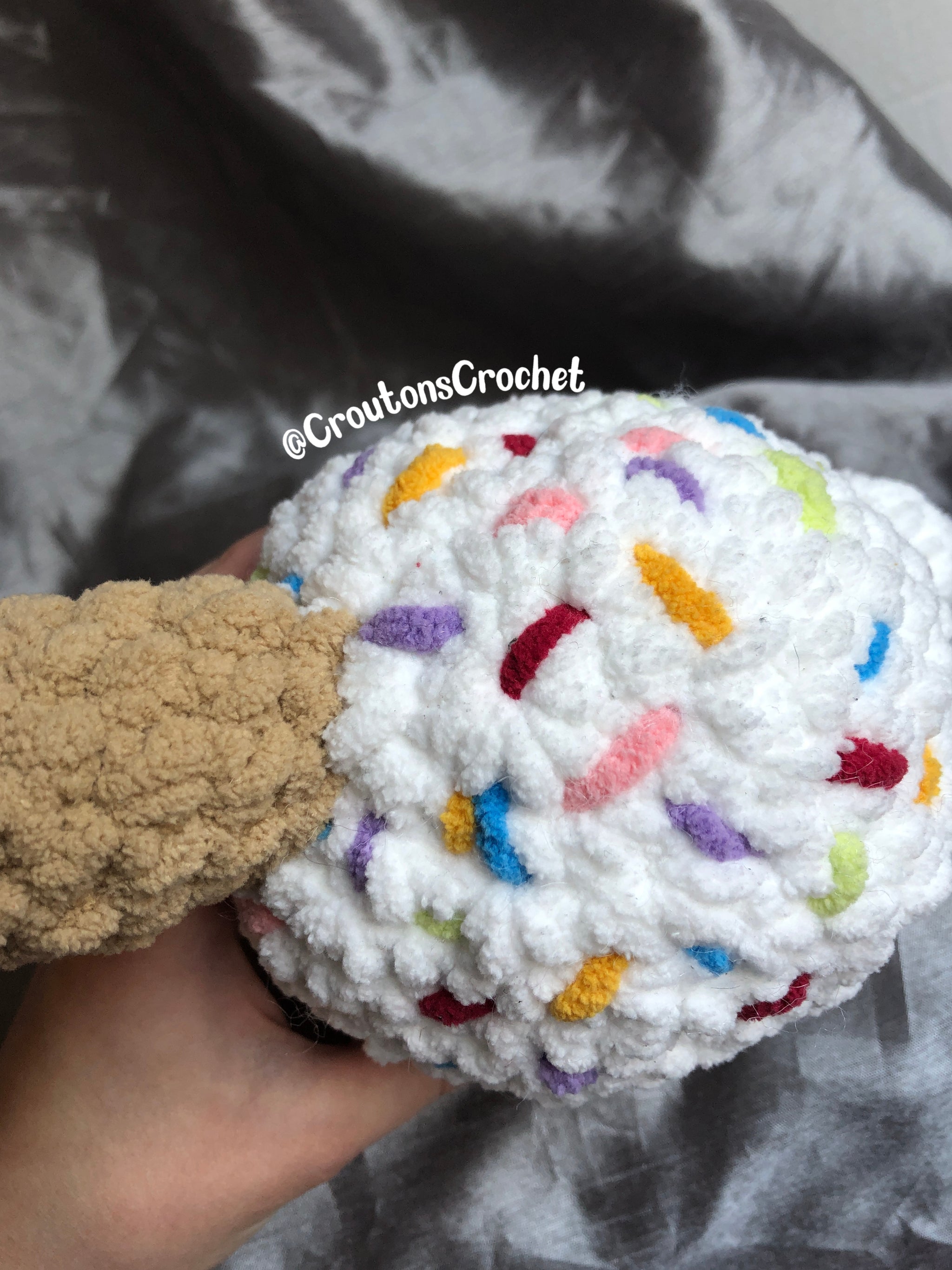 Ice Scream Ghost PDF Crochet Pattern [PDF FILE] – Crouton's Crochet
