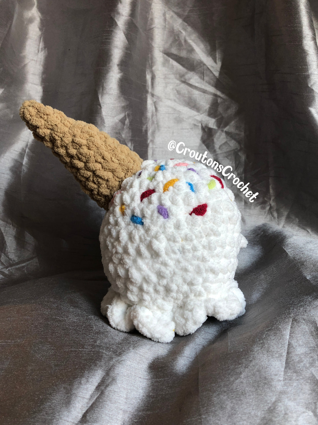 Ice Scream Ghost PDF Crochet Pattern [PDF FILE] – Crouton's Crochet