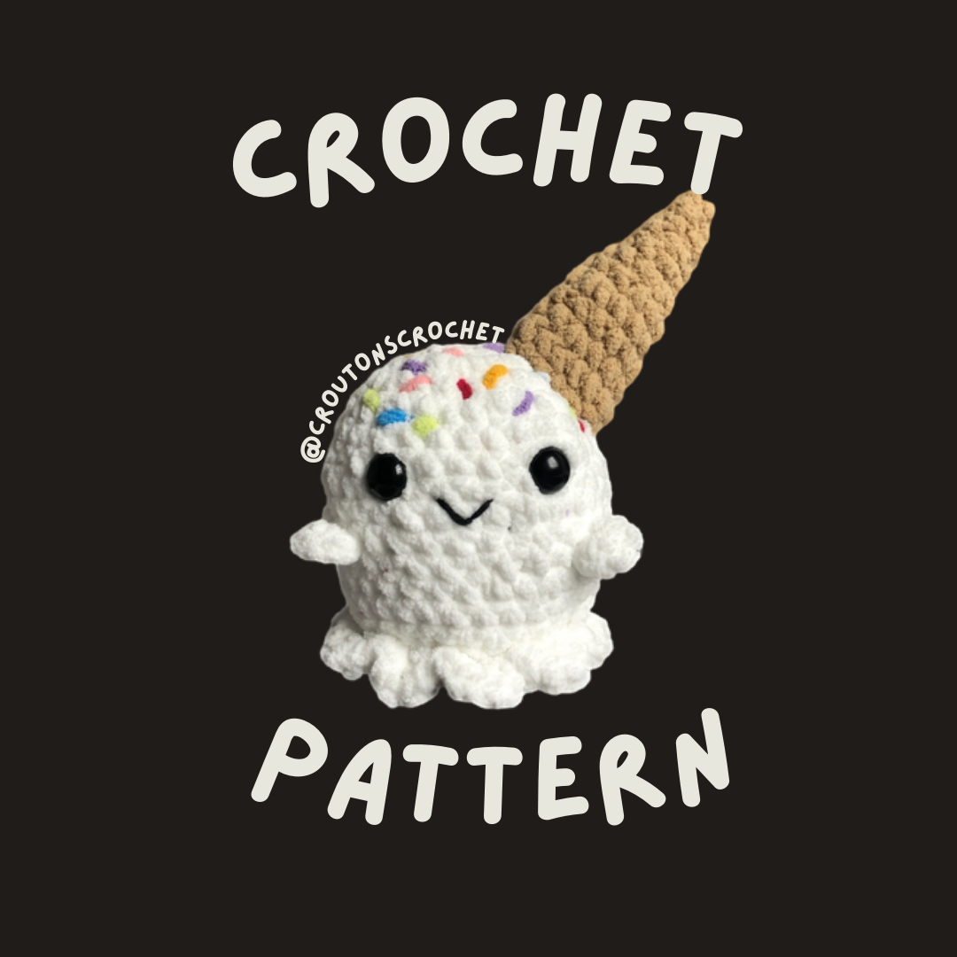 Ice Scream Ghost PDF Crochet Pattern