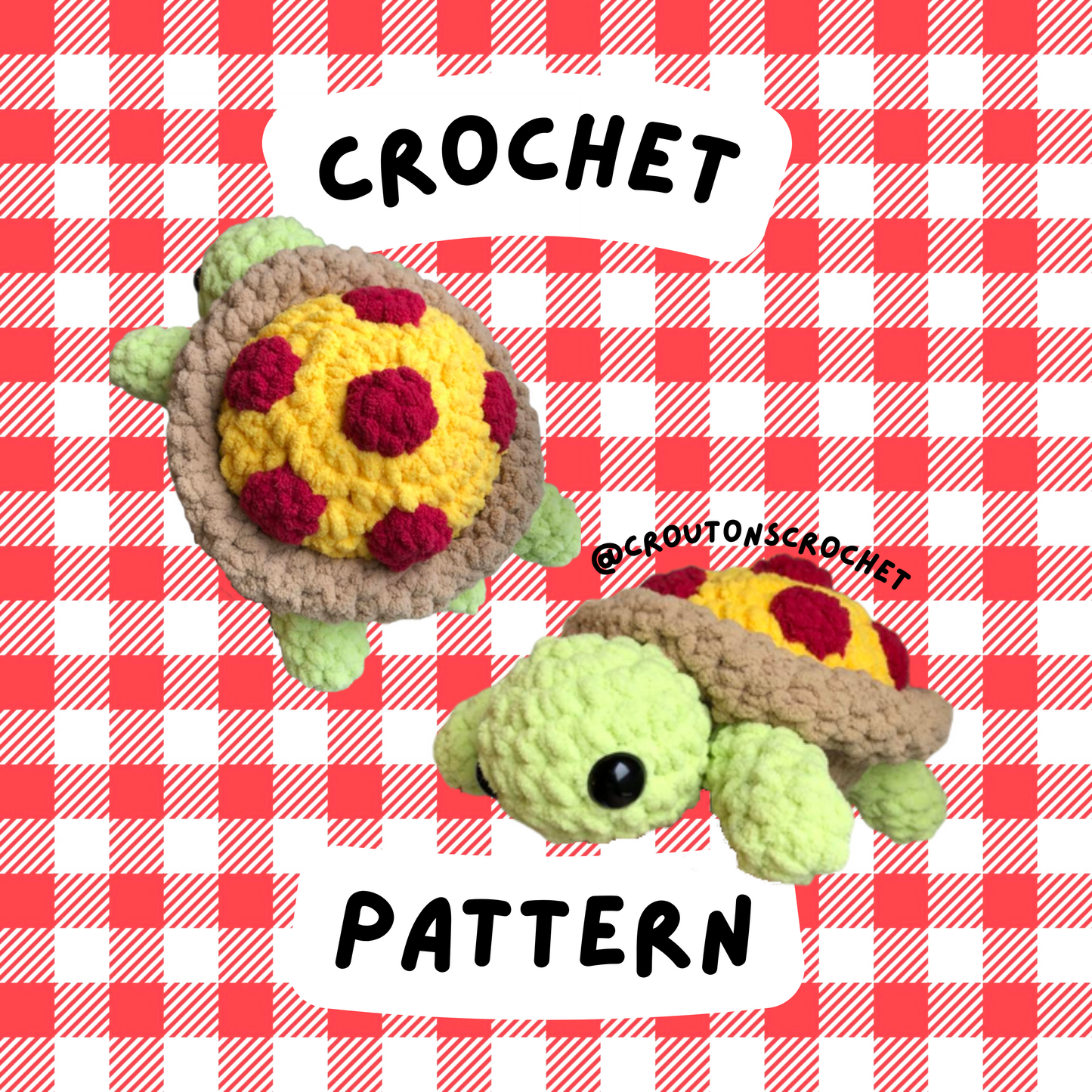 Pizza Turtle Crochet Pattern [PDF FILE]