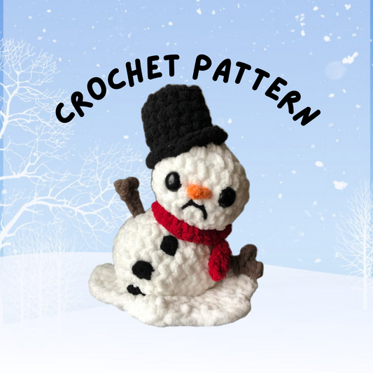 Puddles the Melting Snowman Crochet Pattern [PDF FILE]